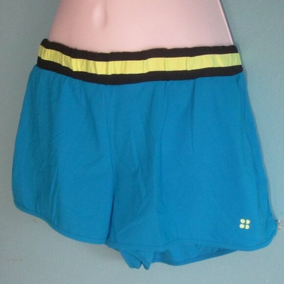 Sweaty Betty Turquoise Blue Lower Rise Womens Running Athletic Shorts Size XL - Picture 1 of 9